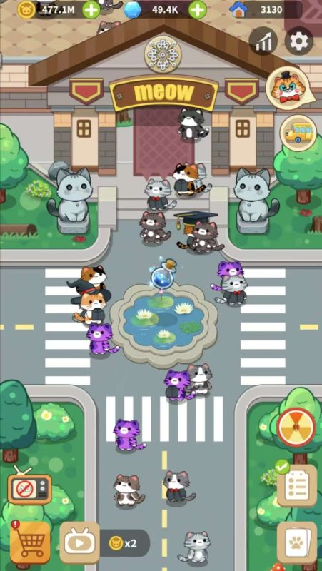 猫咪学校v1.0.7中文版免广告高钻石休闲模拟经营手游下载-锐品游戏库