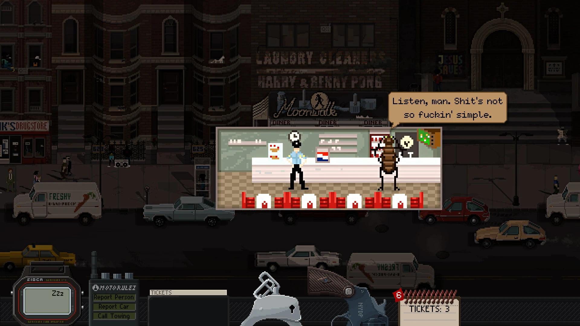 图片[1]-Beat Cop巡警v1.0.1手机版中文版下载 复古像素警匪模拟多结局-锐品游戏库