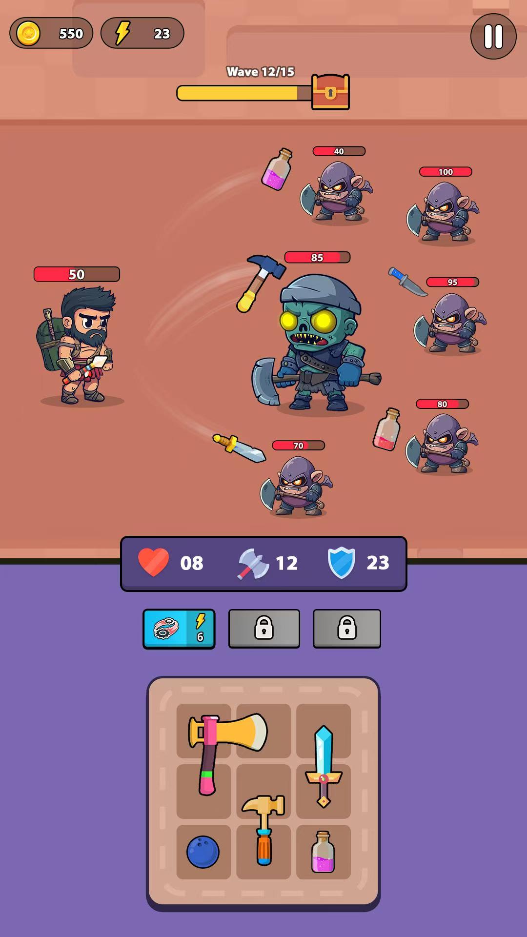 图片[1]-背包打架Battle Hero最新中文版v1.0.3策略格斗手游免费下载-锐品游戏库