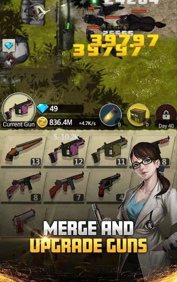 图片[3]-合并生存v1.1.2中文版下载|放置塔防合成枪支抵御僵尸潮高福利手游-锐品游戏库