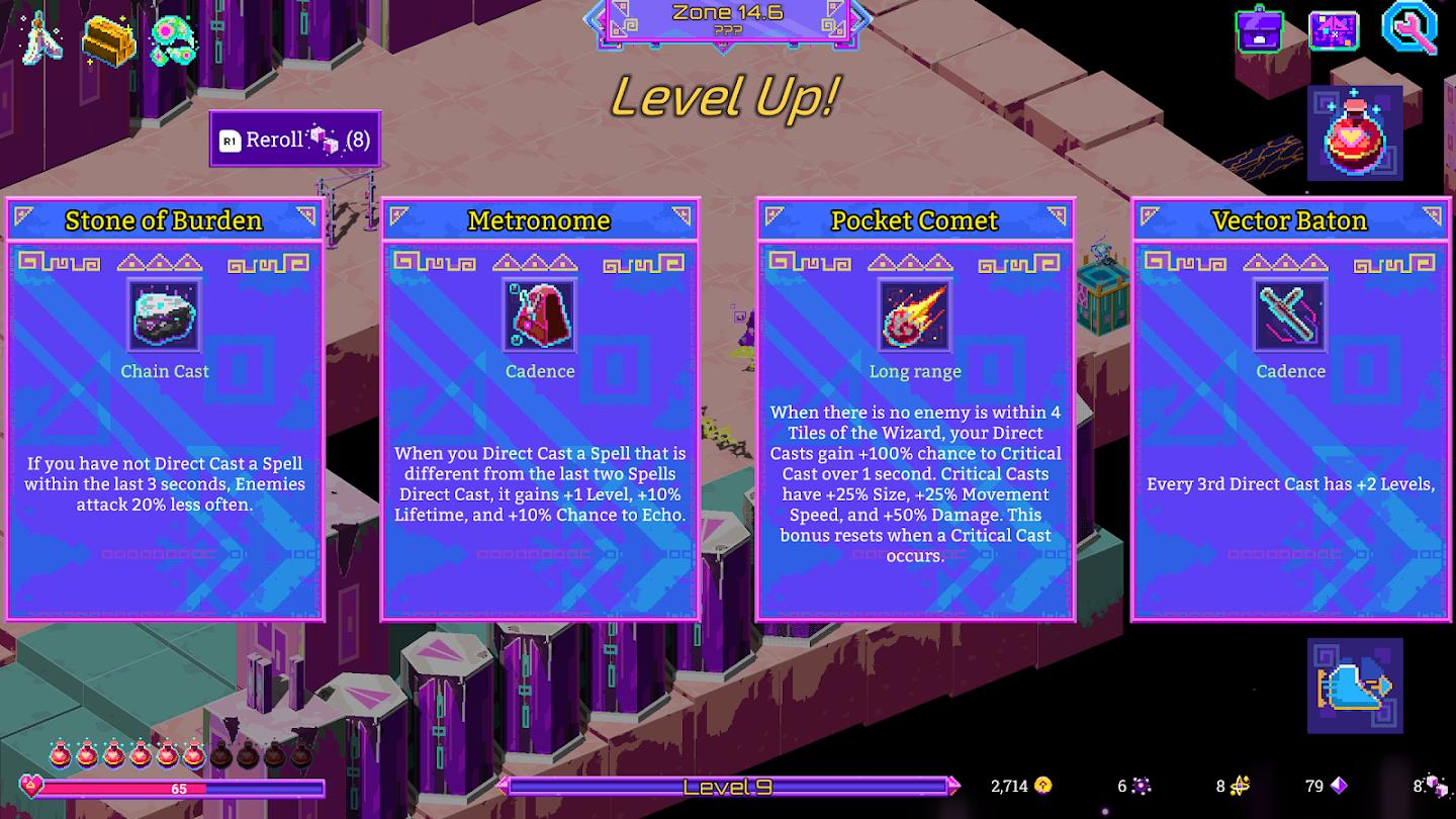 图片[2]-霓虹魔咒风暴v1.0.7中文版下载|赛博跑酷+Roguelite法术构筑高燃手游-锐品游戏库